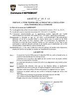 Circulation alternée pendant l’année 2026 (travaux déploiement fibre)